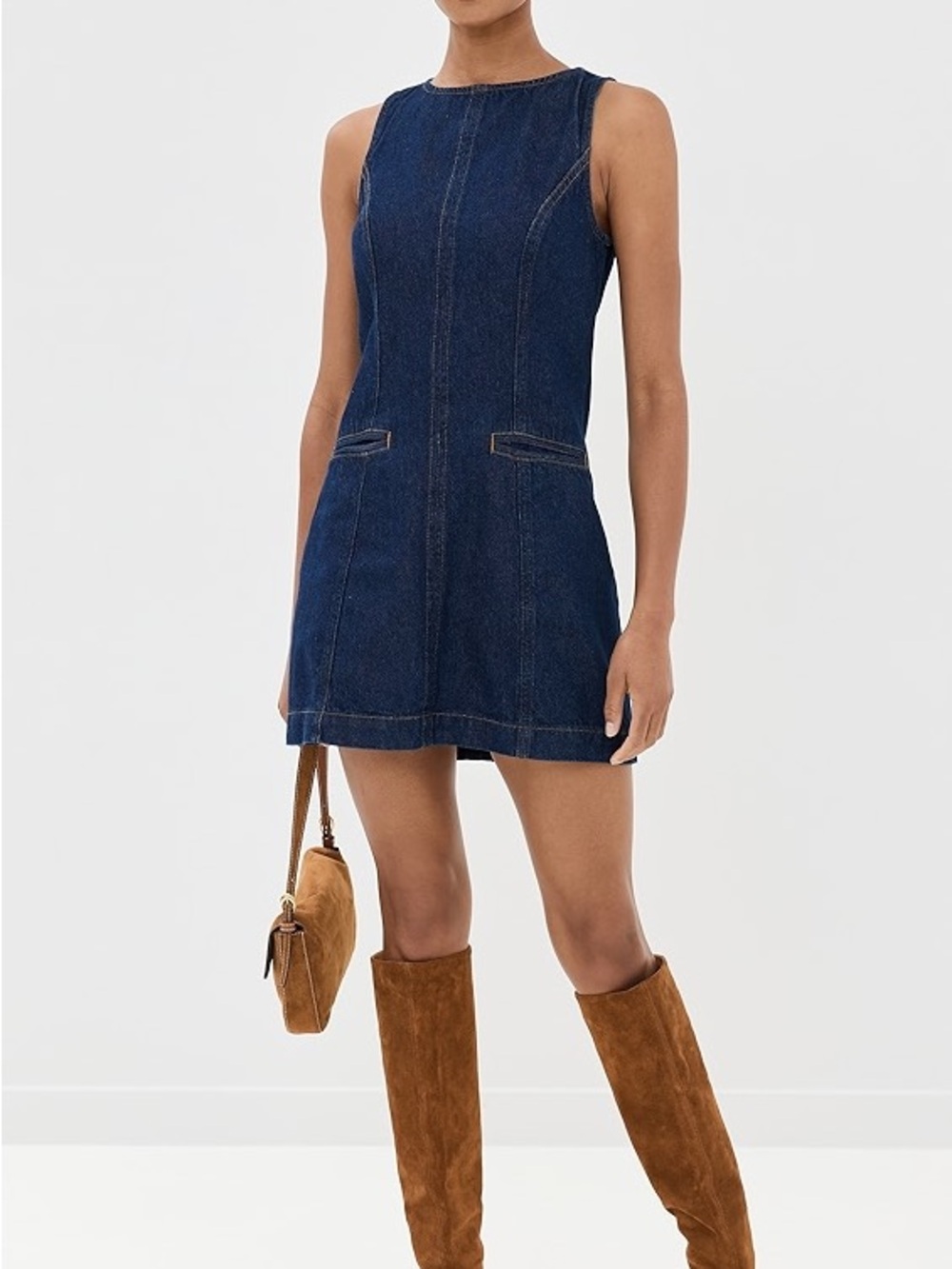 Reformation Dark Blue Denim Mini Dress